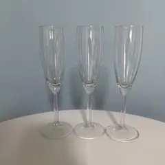 フルート型ワイングラス 3個セット