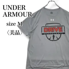 美品 アンダーアーマー バスケ プリントTシャツ M グレー 吸汗速乾
