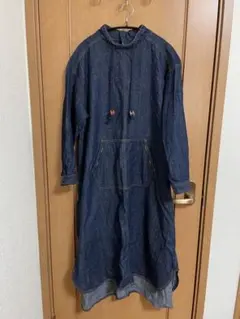 デニムワンピース 夏服 ロングワンピース 長袖 トップス
