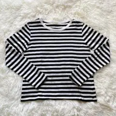 【美品】アースミュージック&エコロジー ボーダー 長袖 Tシャツ カットソー