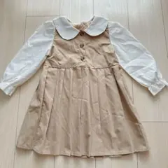 うみきち様2点セット　制服風ワンピース　女の子　4歳サイズ　ブラウスワンピース