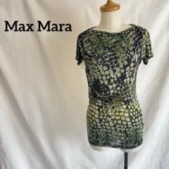 Max Mara 白タグ 総柄 半袖 トップス M イタリア製 マックスマーラのサムネイル