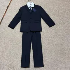 キッズ スーツ ネイビー 120cmネクタイ付き