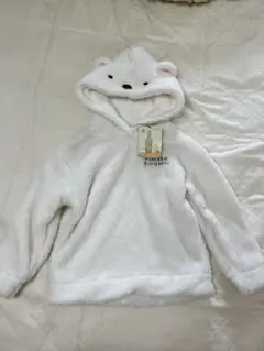 【タグ付き】すみっこ暮らし　しろくま　フリース　ホワイト 120