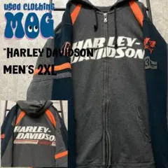 《US古着》ハーレーダビッドソン 刺繍ロゴ スウェット/パーカー メンズ2XL