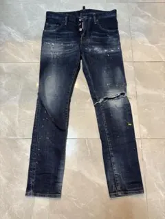 DSQUARED2 ディースクエアード モノグラム立体裁断ストレッチパンツ42 