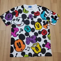 ディズニーリゾート ミッキーマウス 総柄 プリント Tシャツ