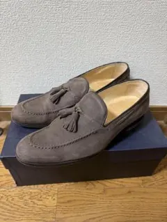 タッセルローファー スエード