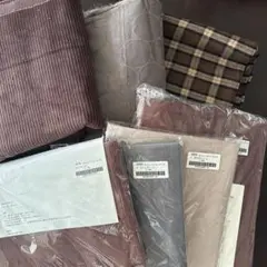 check&stripe 生地セット　フレンチコーデュロイ