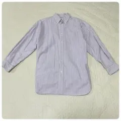 【美品】BEAMS BOY オックスフォード ビッグシャツ 紫 ストライプのサムネイル