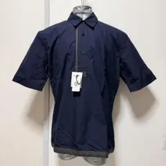 【新品タグ付】エルメス プルオーバー 半袖シャツ 37 紺 エルメス箱付のサムネイル
