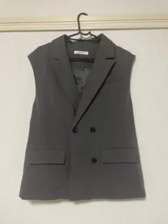 【美品】RAGEBLUE レディース グレー ダブルブレスト ベスト Fサイズ