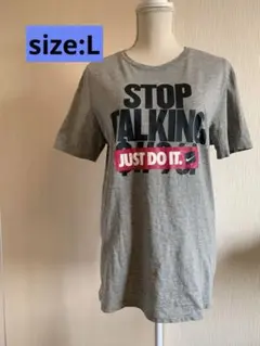【美品】NIKE 「STOP TALKING JUST DO IT.」 TEE