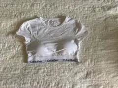 Calvin Klein ホワイト クロップド Tシャツ M