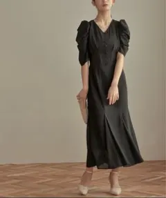 ⭐︎極美品⭐︎結婚式epic day リブウエストシフォンロングマーメイドドレス