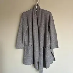 Ｍサイズ　グレー ロングカーディガン コーデガン　ポケット付き春夏