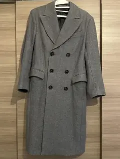 ヘリンボーン ダブルブレストコート