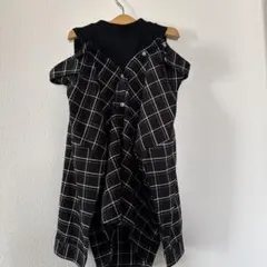 チェック柄ノースリーブシャツ 150