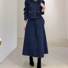 DAZY パフスリーブデニムジャケット スカート