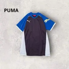 PUMA 半袖スポーツTシャツ Vネック 切替デザイン 吸汗速乾 トレーニング