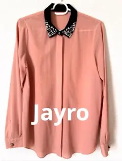 Jayro ビジュー付き長袖シアーブラウス　ピンク　Mサイズのサムネイル