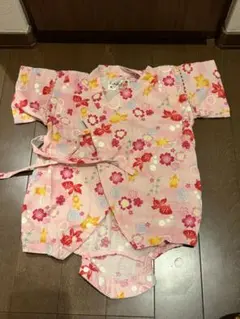 くろわっさんすべべ　ベビー甚平　女の子　70cm