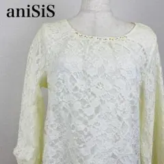 aniSiS エニィスィス レース 長袖ブラウス 0486B