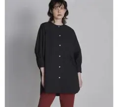 美品 la.f... ラエフ アペスコタイプライターブラウス 洗える ブラック 