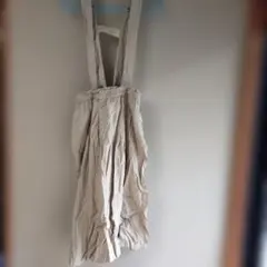 ベージュ ジャンパースカート コットン混紡