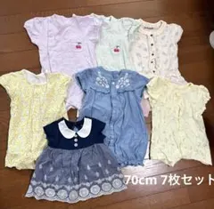 ブランシェス・GU他のロンパース　ワンピース　70センチ　7枚セット　夏物　女児