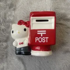 非売品】 ハローキティ 貯金箱 郵便局 ポスト 陶器製 サンリオ 希少
