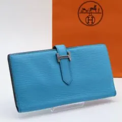 HERMES エルメス べアンスフレ □K刻印 シルバー金具 ブルージーン