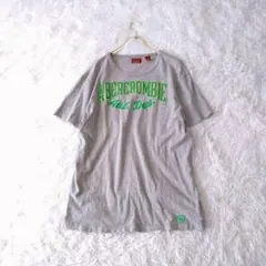 アバクロンビーアンドフィッチ　 ビックロゴTシャツ Lグレー