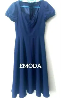 激安価格！美品EMODAフォーマル ネイビー ワンピース結婚式 二次会パーティ