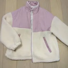 GU フリースジャケット クリーム・ピンク