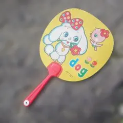昭和レトロ うちわ 犬 小鳥 ファンシー