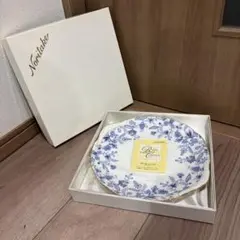 ノリタケボーンチャイナ花柄 プレート 皿 ホワイト ピンク 直径20