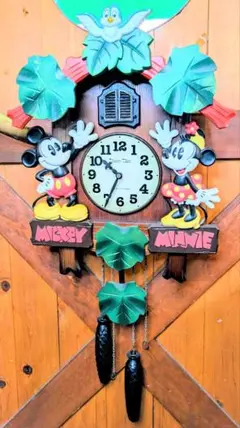 ❤️Disney ミッキー＆ミニー 掛時計の 時計は動作確認済！❤️1705