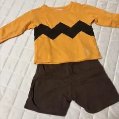ジャイアン風キッズ セットアップ トップス ショートパンツ