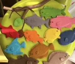 フェルト ままごと おままごと 魚釣りセット※プレイマット無し おまけ