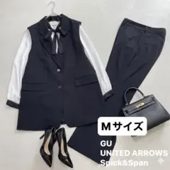 セレモニー 3点セット★入園式　入学式　卒業式　卒園　ジレ　ママスーツ　黒