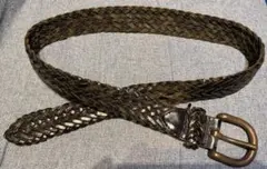 レトロヴィンテージ90,sDKNYダナキャランニューヨークレザー編み込みベルト