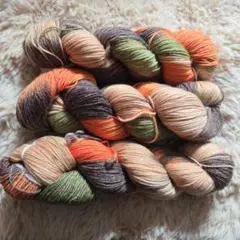 メリノウール毛糸　300g　編み物　マルチカラーグラデーション