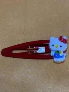 ハローキティ ヘアクリップ 赤色 約6.5cm
