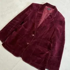 赤 テーラードジャケット