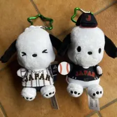 サンリオ 侍ジャパン 野球ユニフォーム マスコット C,D賞 ポチャッコの2点