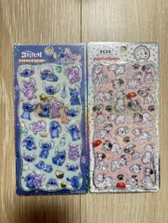 【正規品】プチドロップステッカー ディズニー ステッチ&101匹わんちゃん