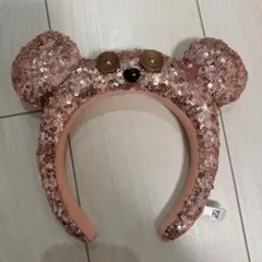 クマ耳デザインのスパンコールカチューシャ