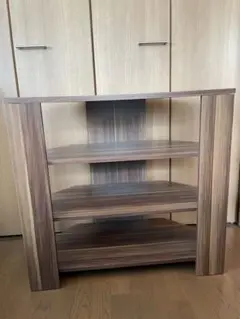 新品同様　組立品　ウォルナット3段オクタゴナルテレビ台