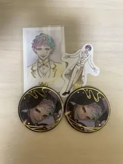 にじさんじ　ジョー力一　グッズ　缶バッジ　チェキサイン入り　ステッカー